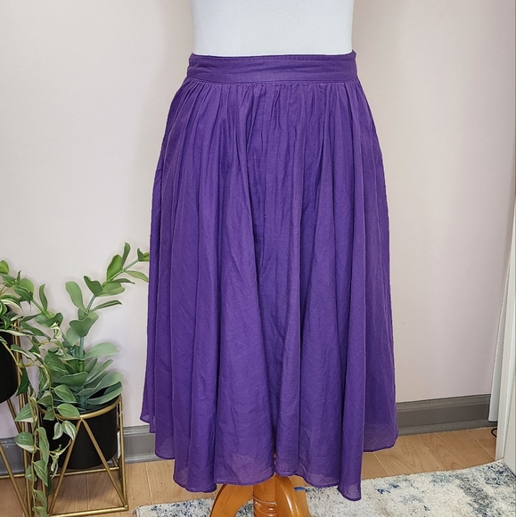 Purple Midi Skirt - Picture 1 of 6